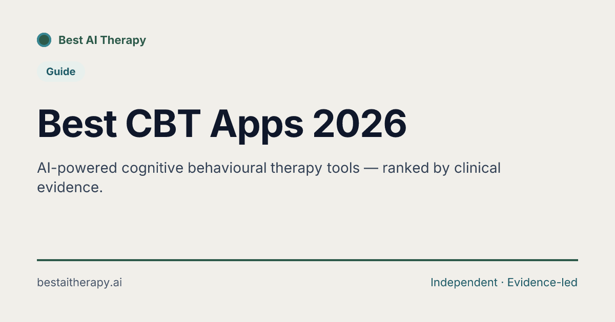 Best CBT Apps 2026: AI-Powered Cognitive Behavioral Therapy Tools